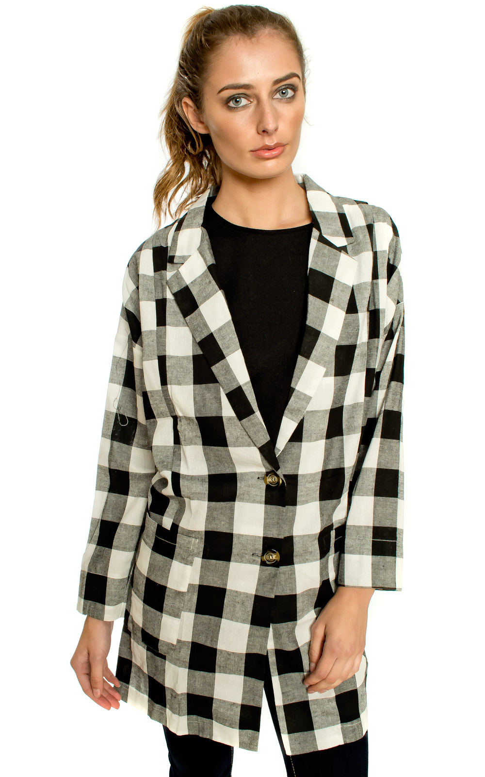 Cecilie Check Blazer Thumbnail