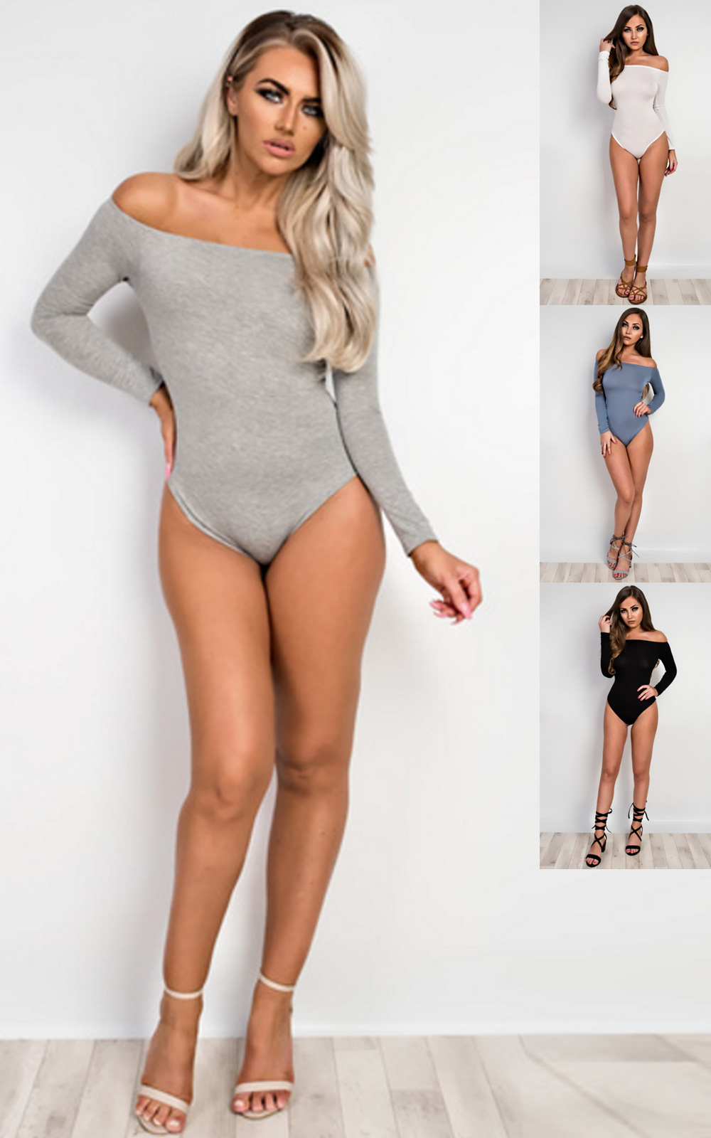 Neve Basic Off Shoulder Bodysuit  Thumbnail