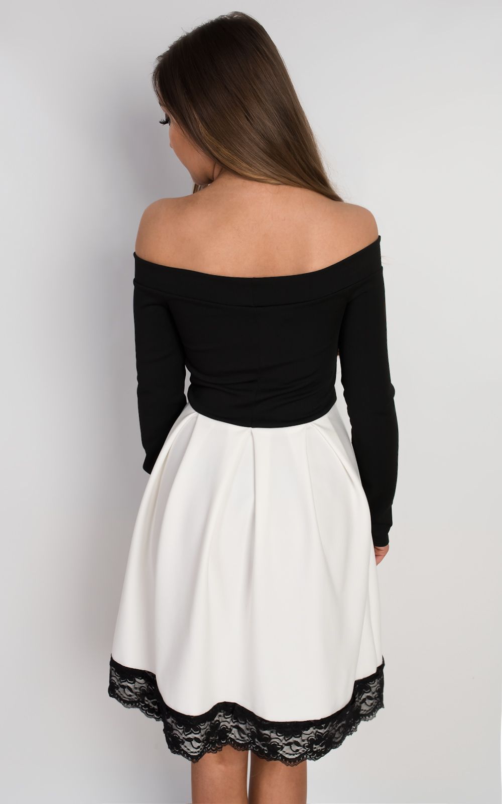 Caitlin Off Shoulder Skater Dress Thumbnail