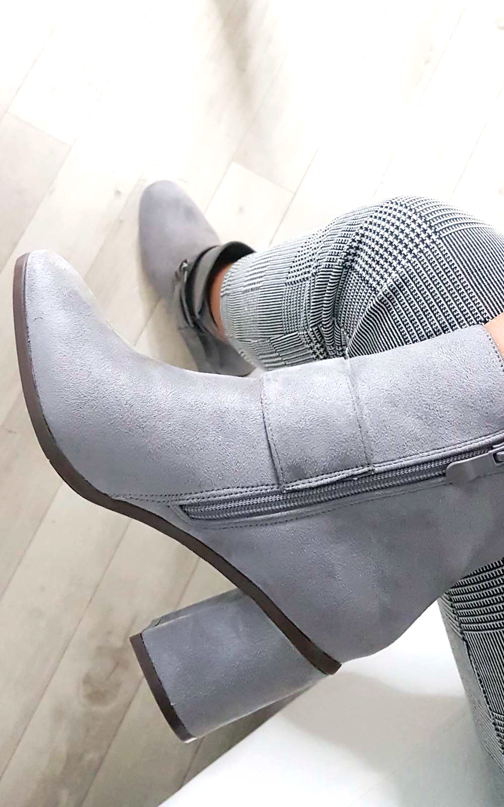 Carms Large Buckle Faux Suede Ankle Boots Thumbnail Carms Large Buckle Faux Suede Ankle Boots Thumbnail