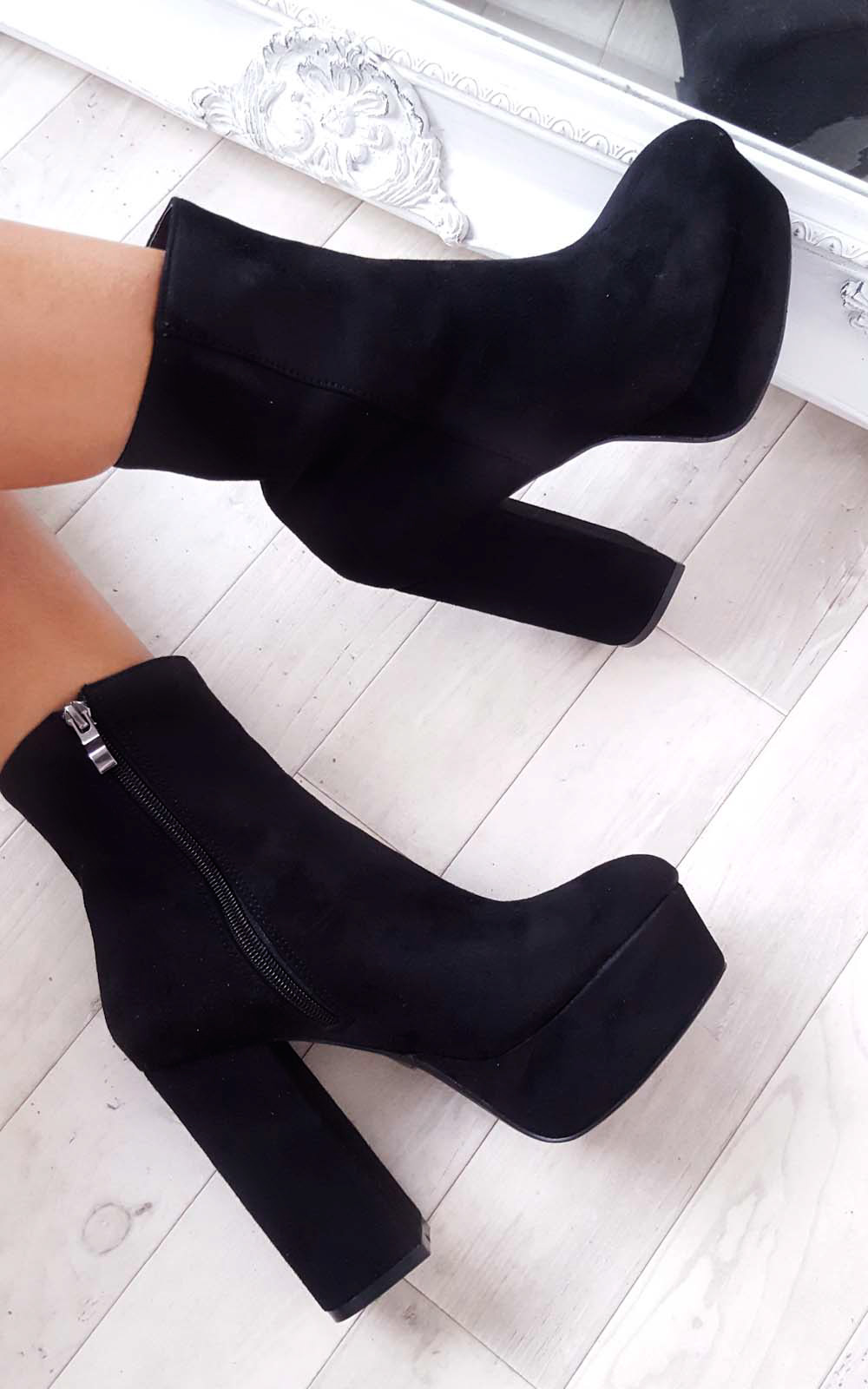 Robyn Suede Platform Boots Thumbnail