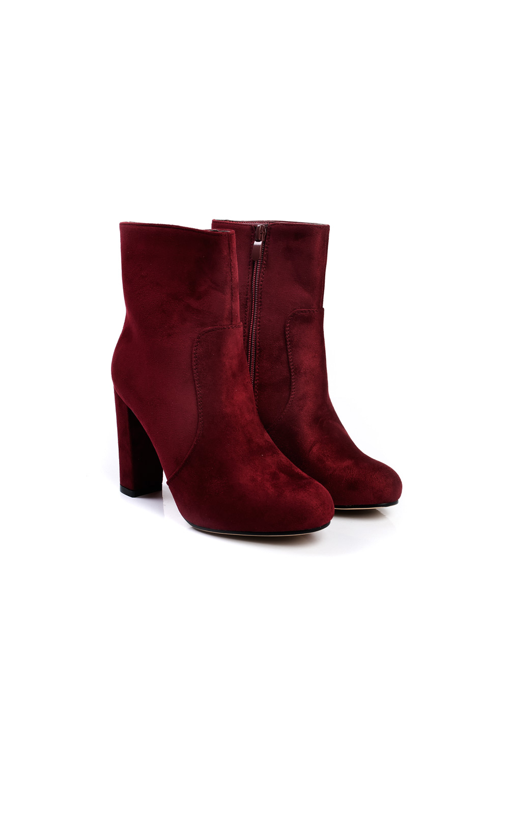 Ellie Faux Suede Heeled Ankle Boots Thumbnail Ellie Faux Suede Heeled Ankle Boots Thumbnail