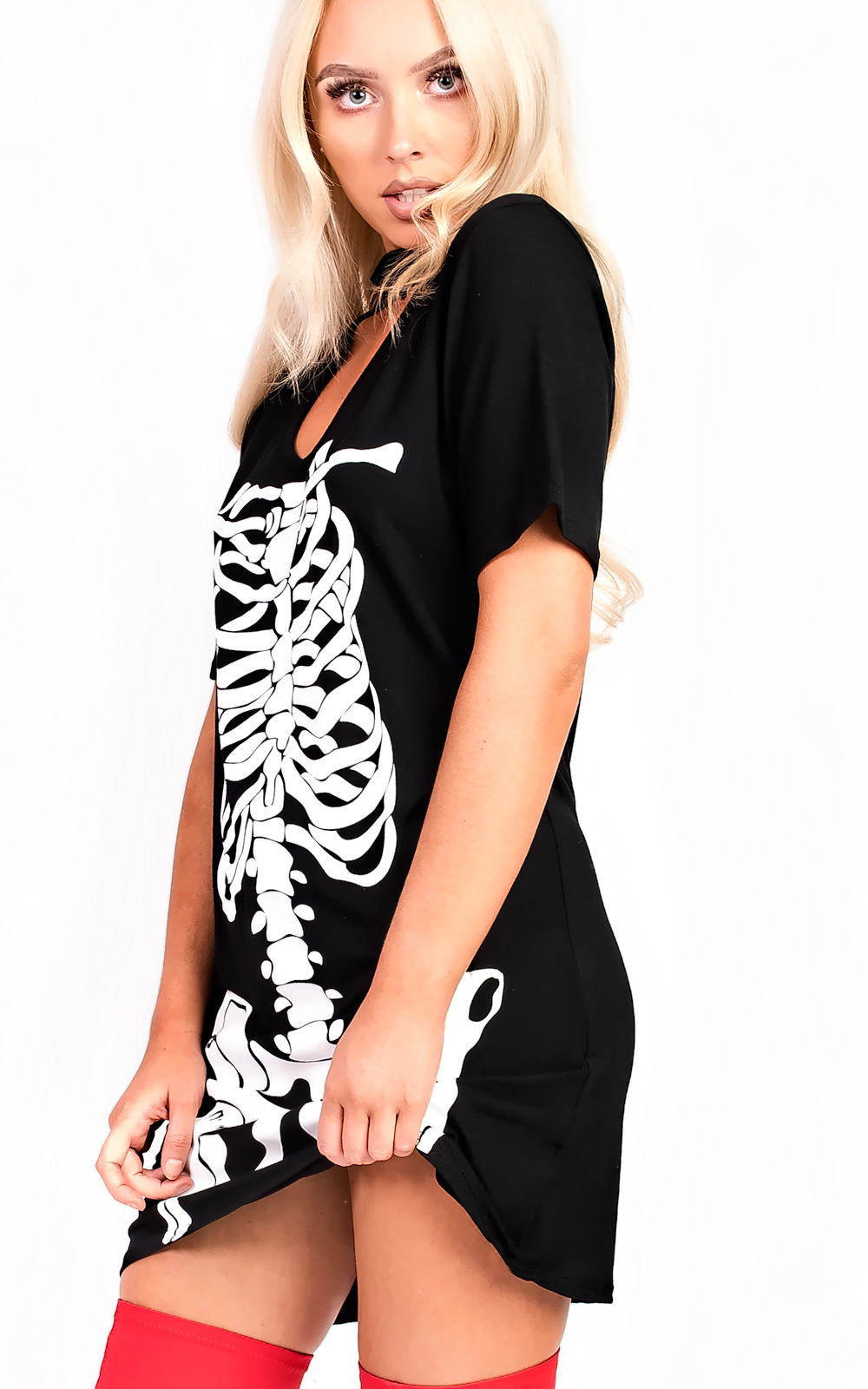 Skeleton Fancy Short Sleeved Dress 