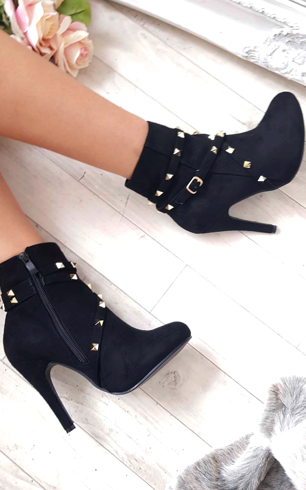 Anna Studded Ankle Boots 