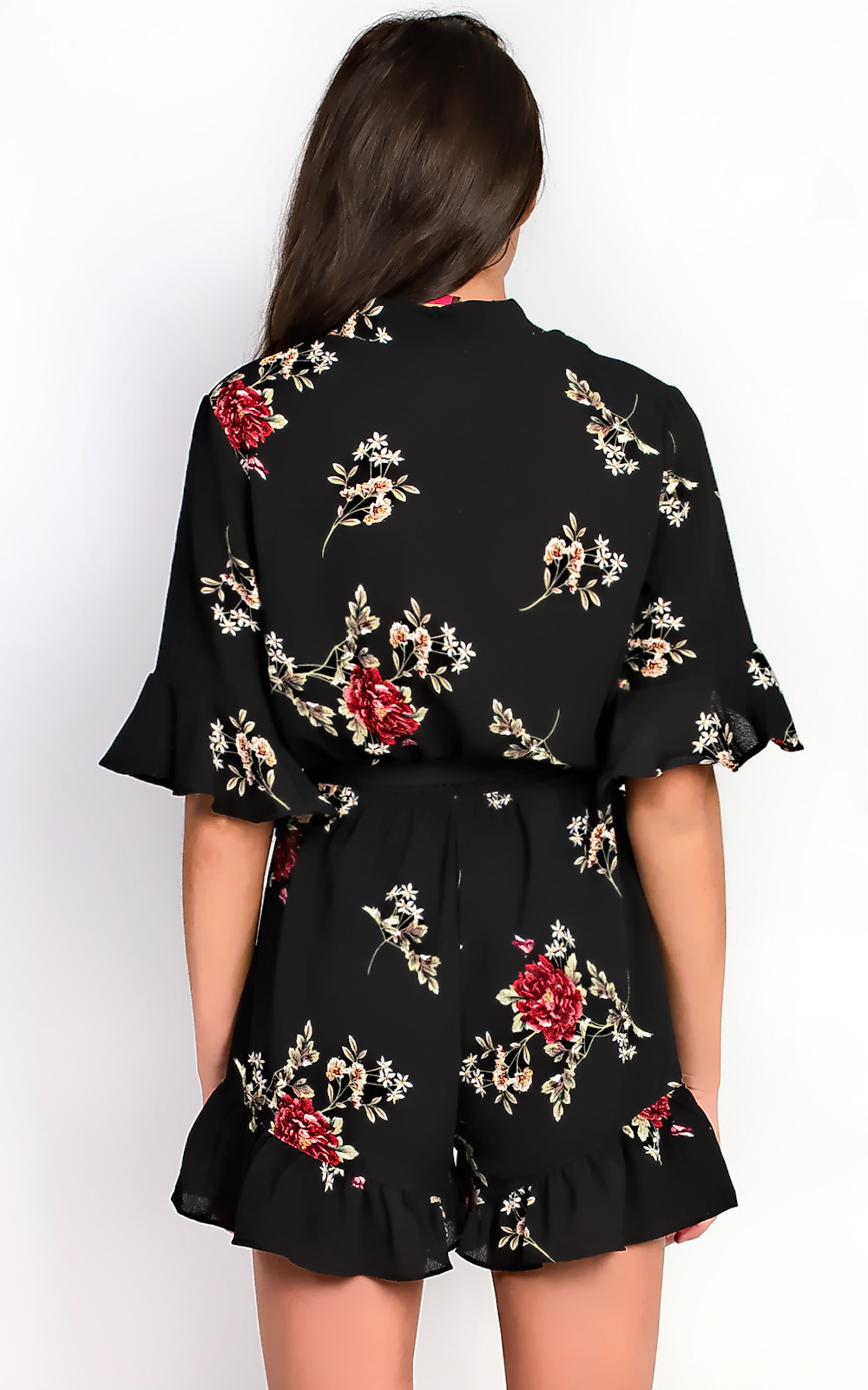 Lexie Floral Frill Playsuit Thumbnail