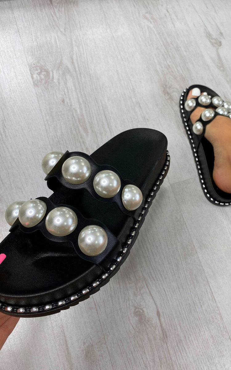 Libby Pearl Double Strap Sliders Thumbnail Libby Pearl Double Strap Sliders Thumbnail