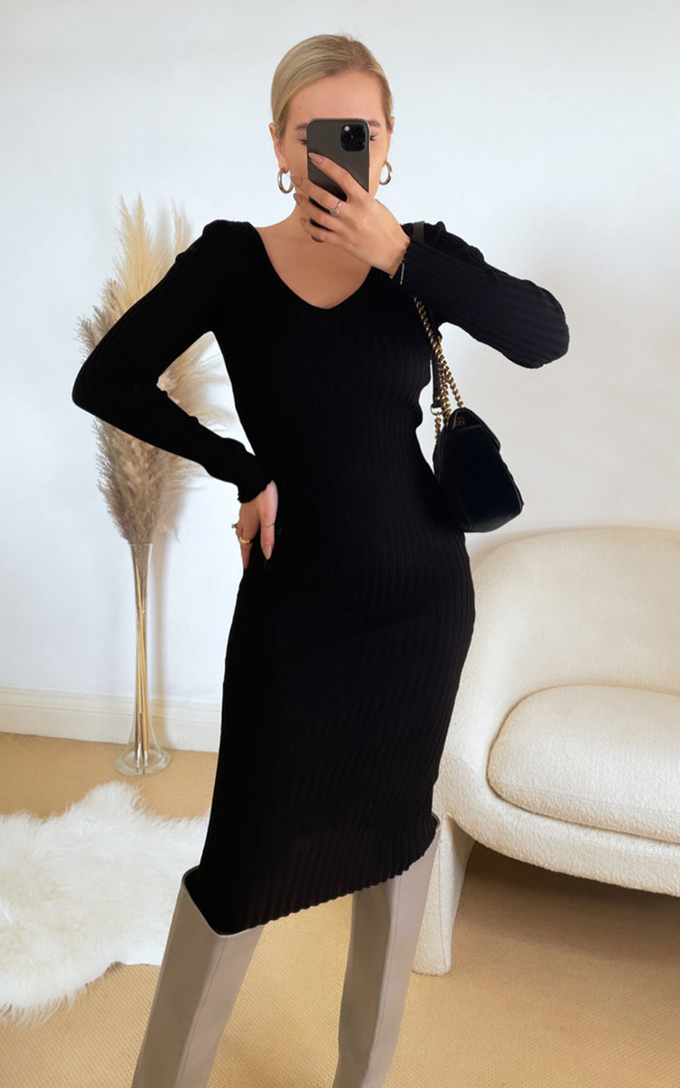 Abigail Ribbed Bodycon Midi Dress Abigail Ribbed Bodycon Midi Dress