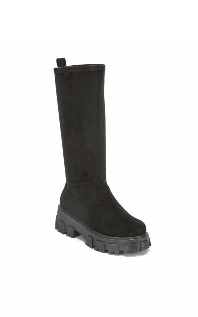 Ada Faux Leather Knee High Chunky Boots Thumbnail Ada Faux Leather Knee High Chunky Boots Thumbnail