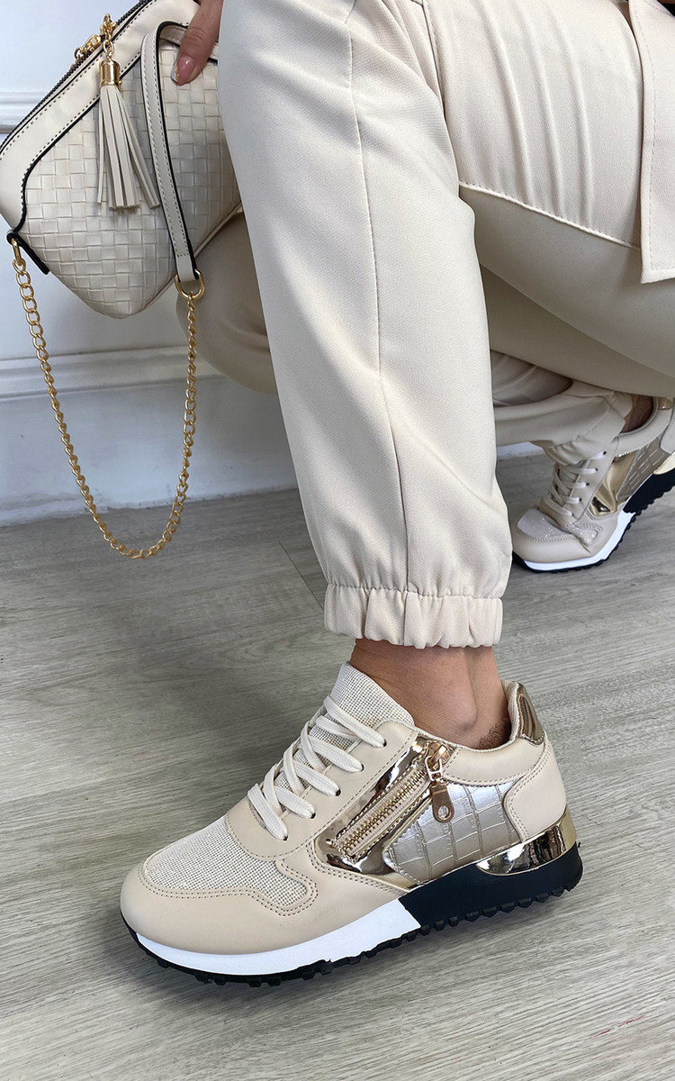 Addison Chunky Trainers with Metallic Detail Thumbnail Addison Chunky Trainers with Metallic Detail Thumbnail