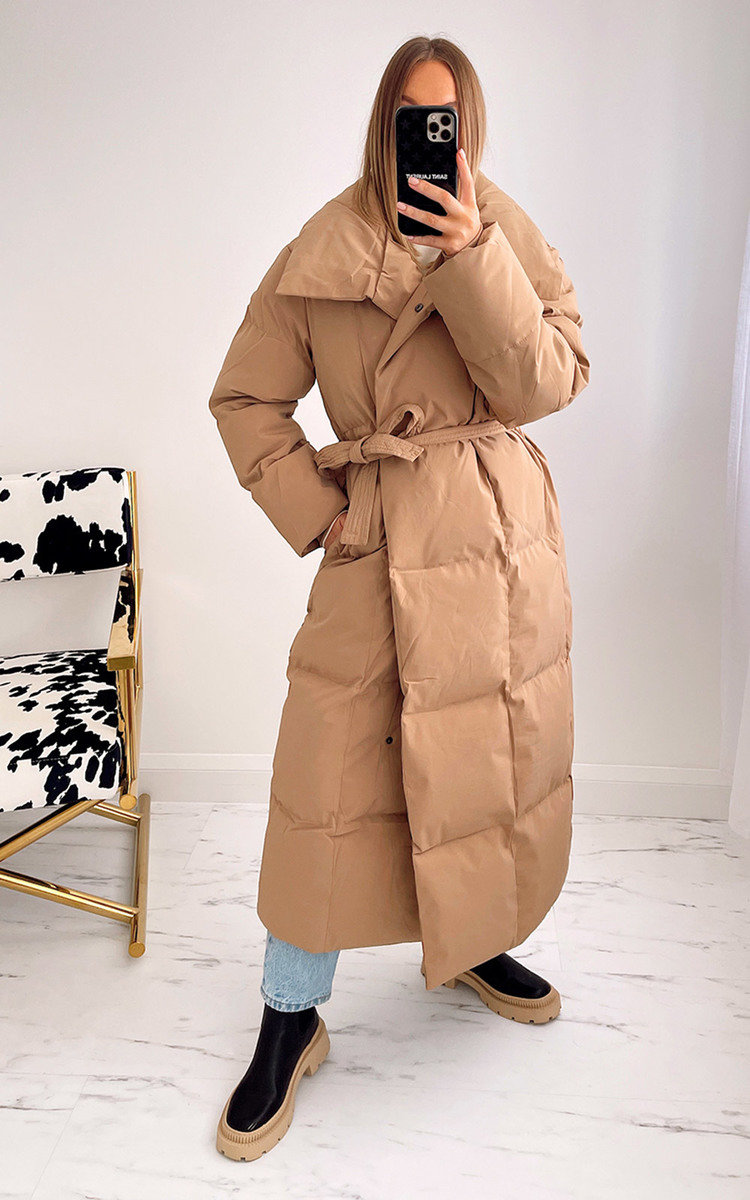 Addison Oversized Belted Puffer Coat Thumbnail