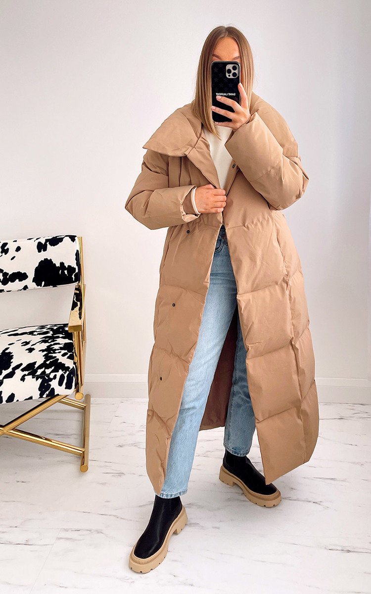 Addison Oversized Belted Puffer Coat Thumbnail