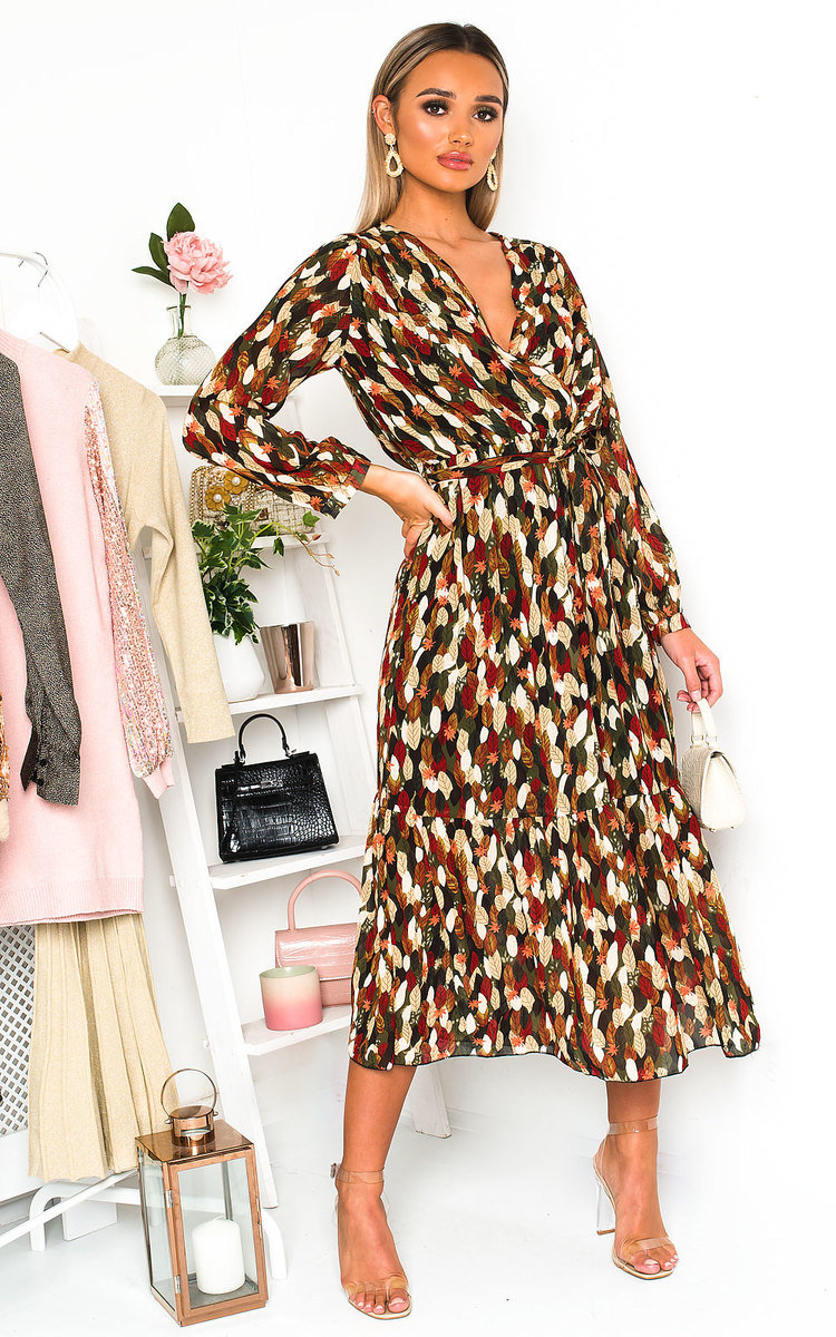 Adelaide Wrap Front Midi Dress Adelaide Wrap Front Midi Dress