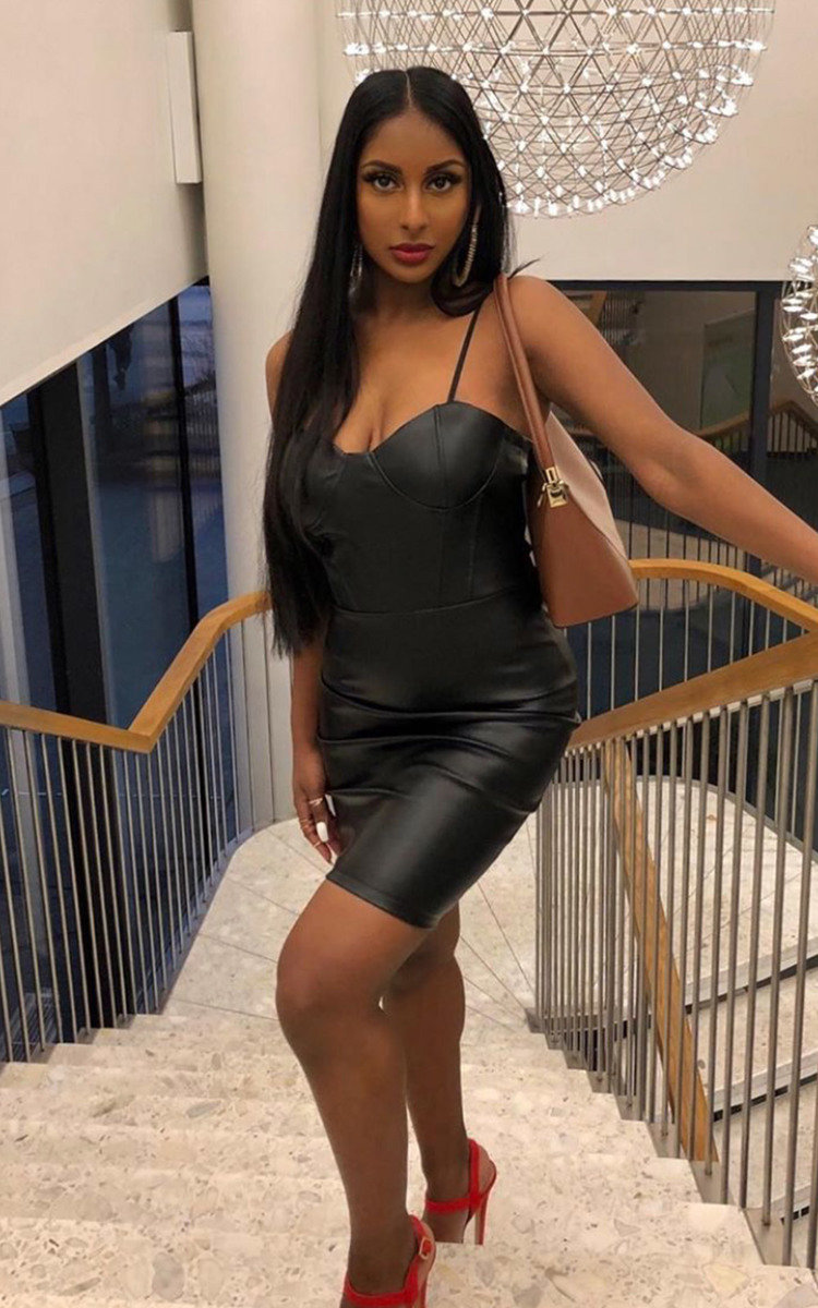 Adriana Faux Leather Bodycon Mini Dress Adriana Faux Leather Bodycon Mini Dress