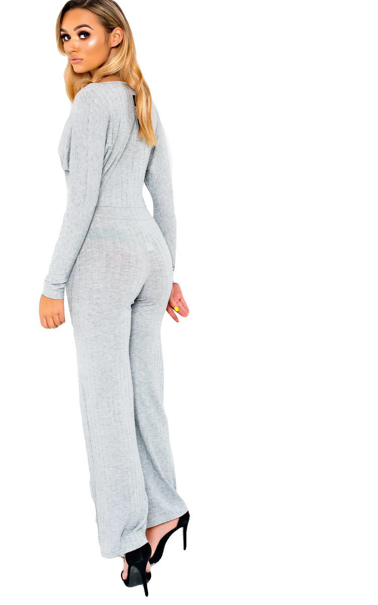 Albany Ribbed Wide Leg Jumpsuit Thumbnail