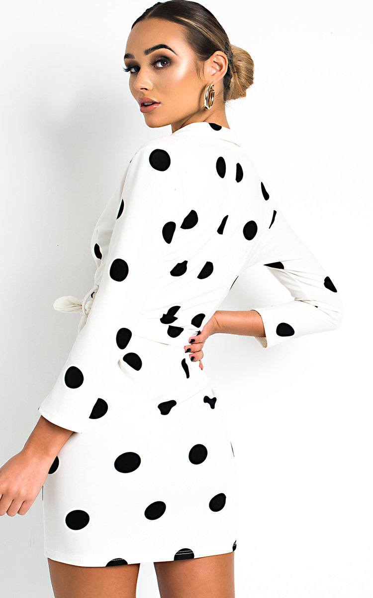 Alexis Polka Dot Low Neck Dress