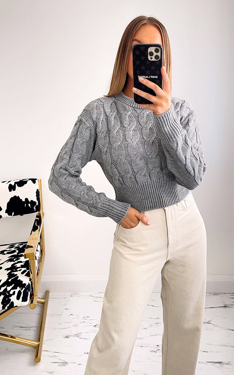 Alora Cable Knit Cropped Jumper Alora Cable Knit Cropped Jumper