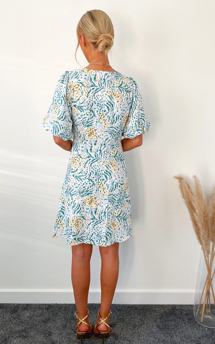 Alyssa V Neck Printed Mini Dress Thumbnail Alyssa V Neck Printed Mini Dress Thumbnail