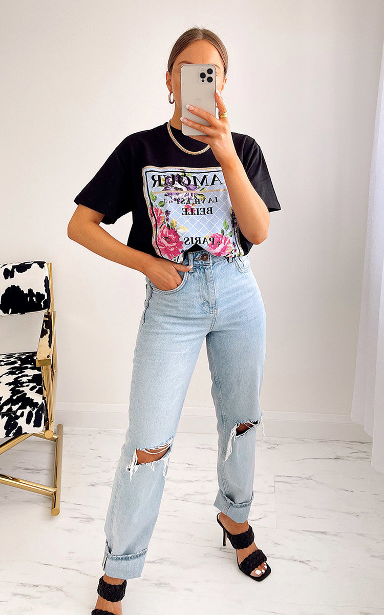 Amal Floral Printed T-Shirt Thumbnail