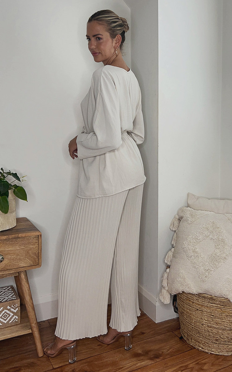 Amalia Belted Top & Pleated Wide Leg Co-ord Thumbnail Amalia Belted Top & Pleated Wide Leg Co-ord Thumbnail
