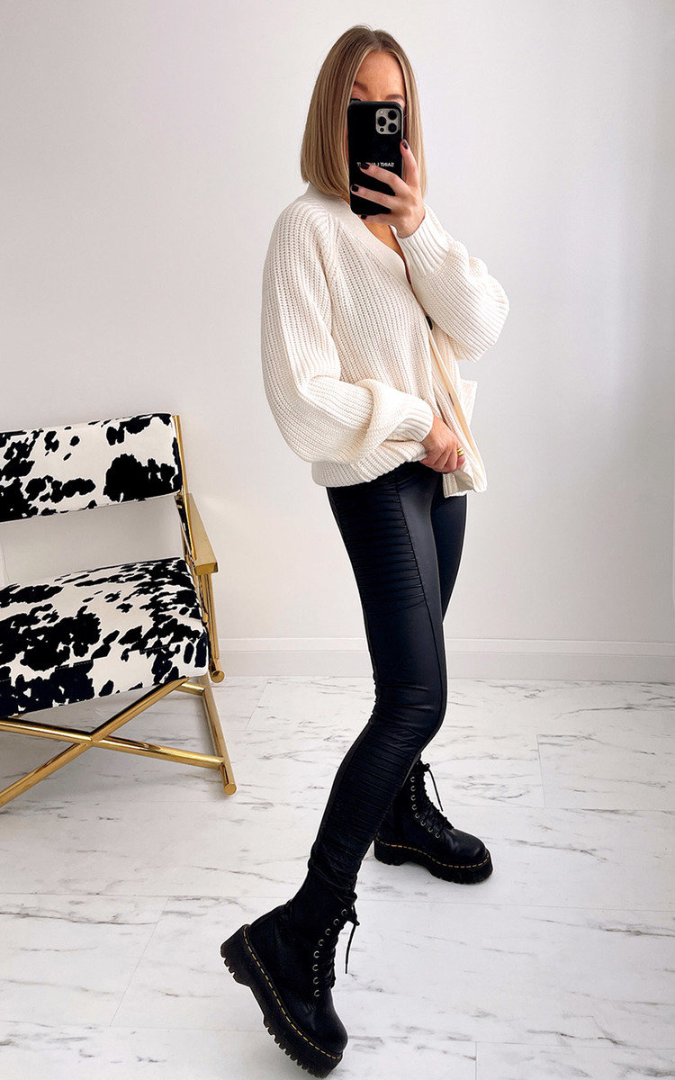 Amanda Faux Leather Textured Leggings Amanda Faux Leather Textured Leggings