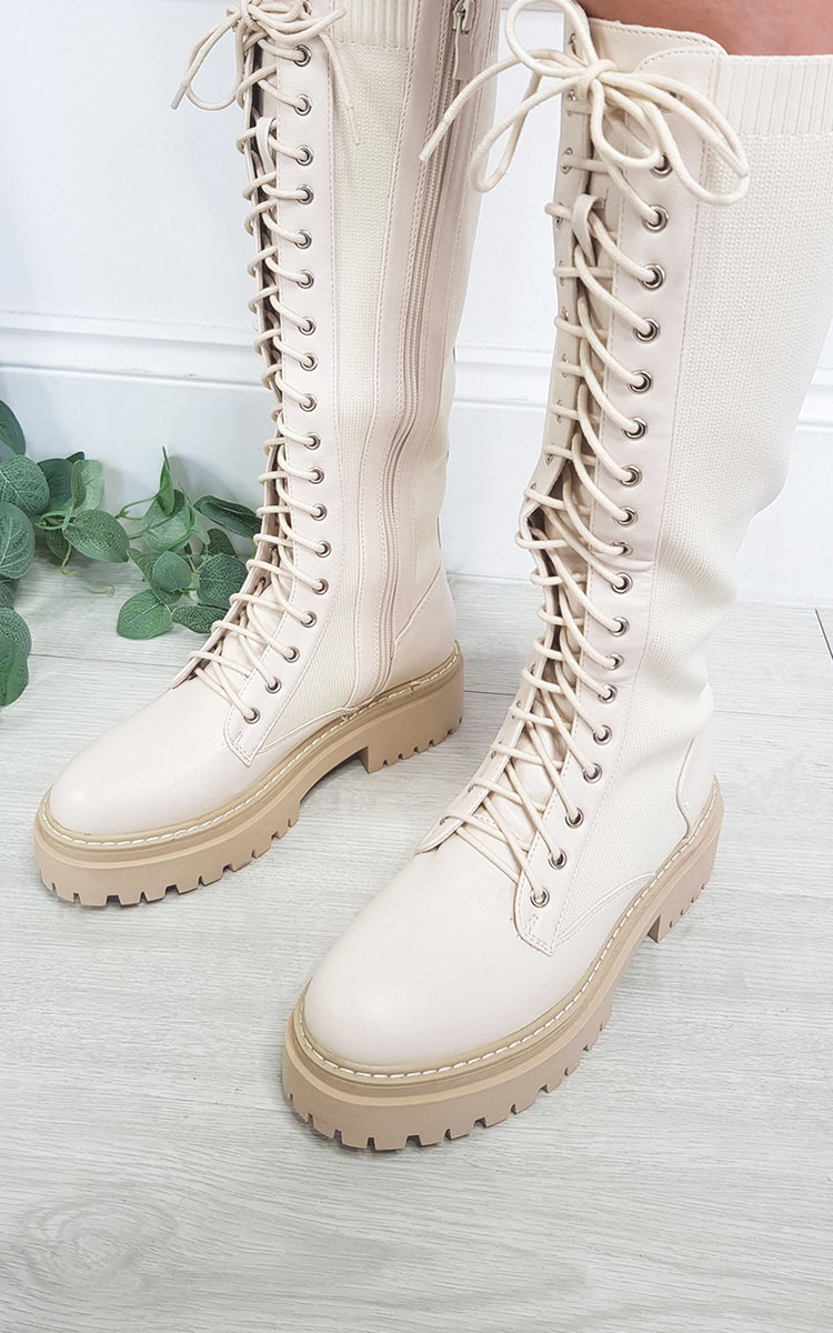 Amber Lace Up Chunky Boots