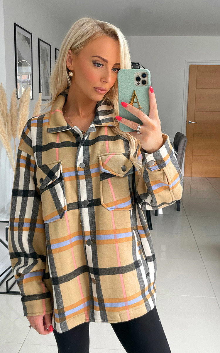 Amelia Check Shirt Button Down Jacket Amelia Check Shirt Button Down Jacket