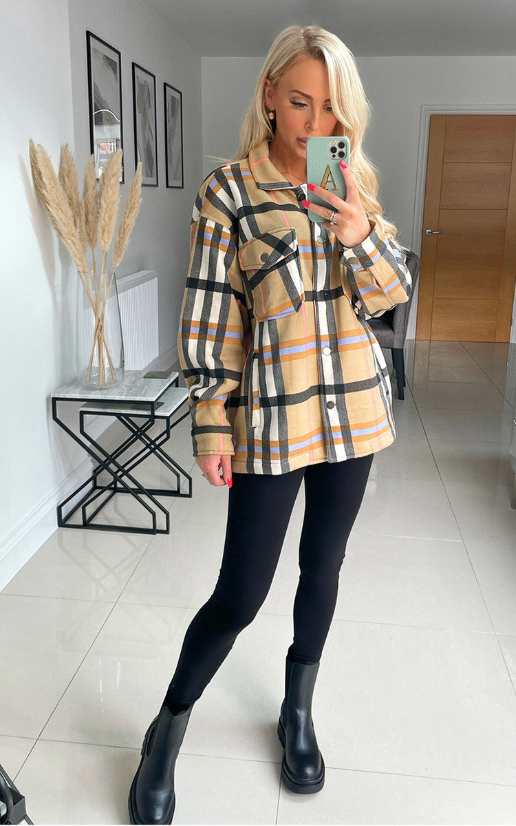 Amelia Check Shirt Button Down Jacket Thumbnail Amelia Check Shirt Button Down Jacket Thumbnail