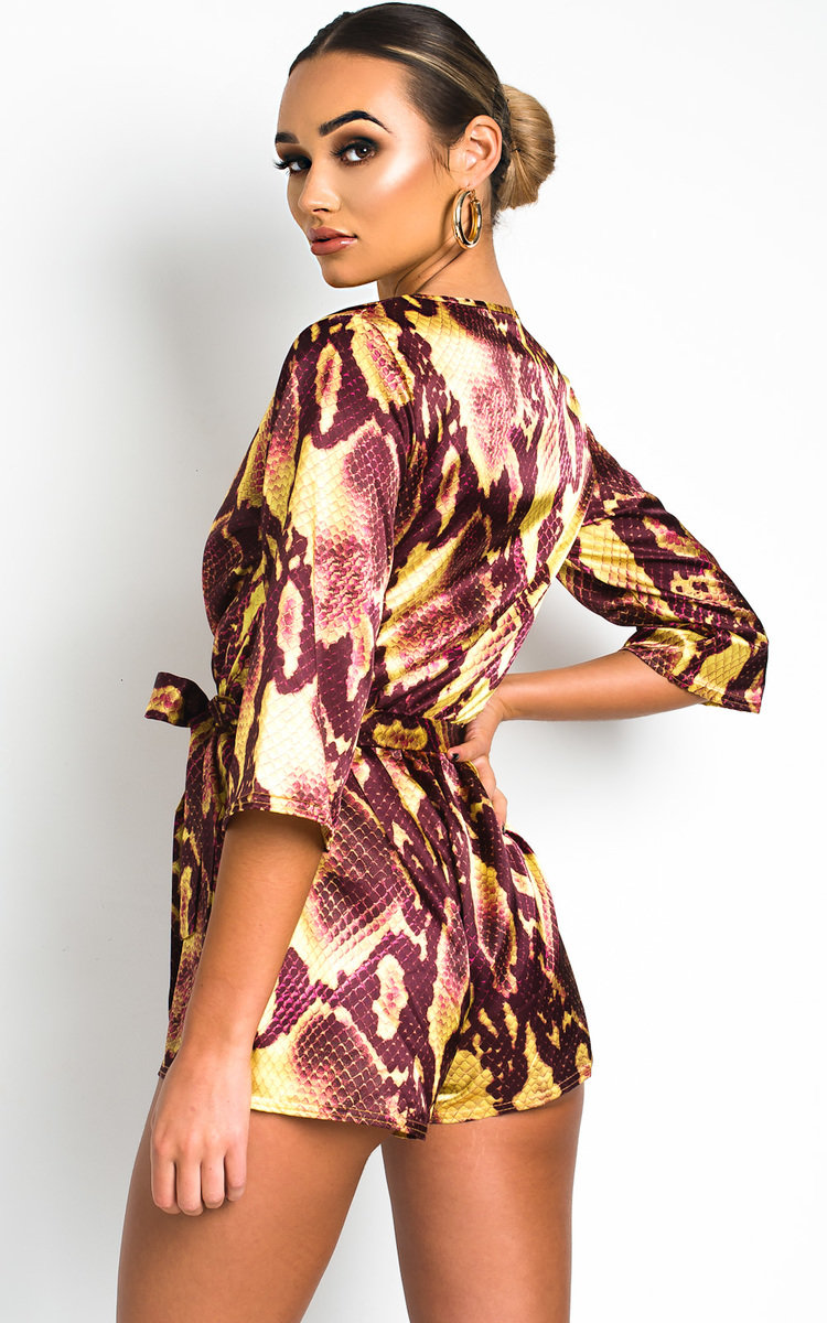 Ami Printed Tie Waist Playsuit Thumbnail Ami Printed Tie Waist Playsuit Thumbnail