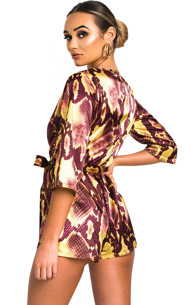 Ami Printed Tie Waist Playsuit Thumbnail Ami Printed Tie Waist Playsuit Thumbnail