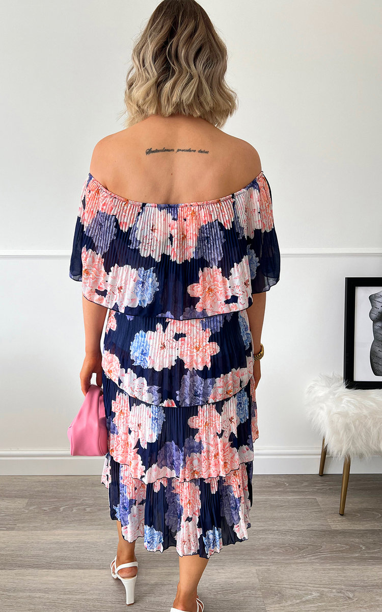 Amina Floral Midi Dress Thumbnail