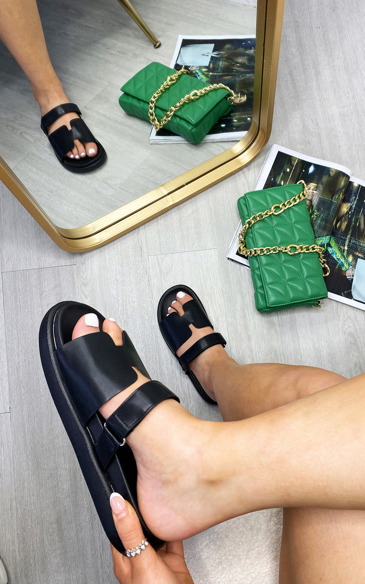 Angela Double Strap Sliders Angela Double Strap Sliders