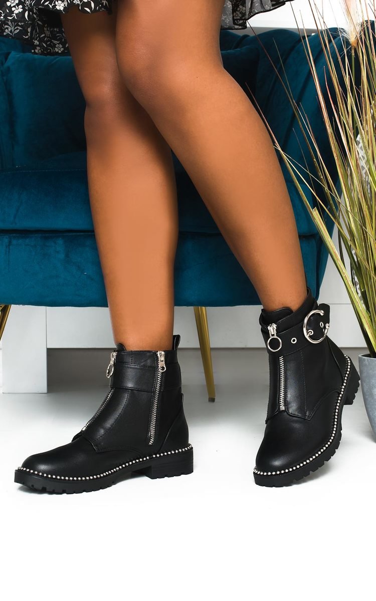 Angelica Zip Up Ankle Boots 