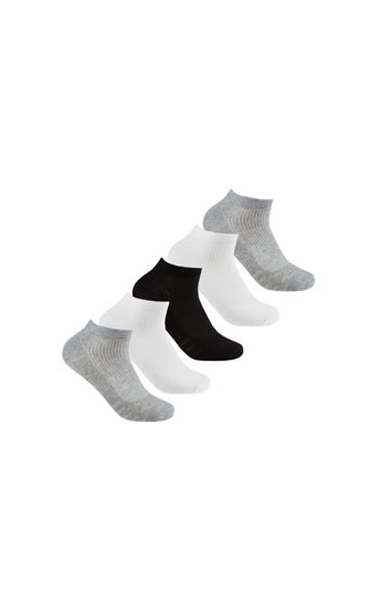 Ankle Socks in Grey, Black and White Multi Pack