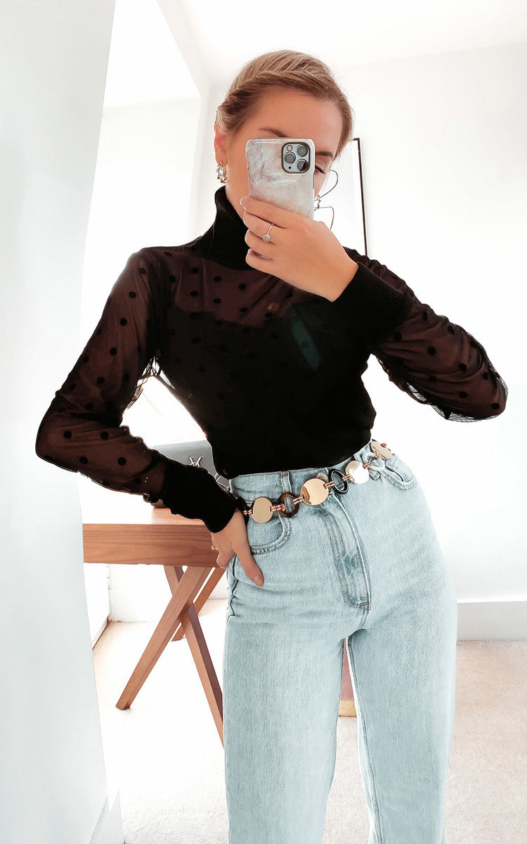 Anya Polka Dot Sheer Jumper Anya Polka Dot Sheer Jumper