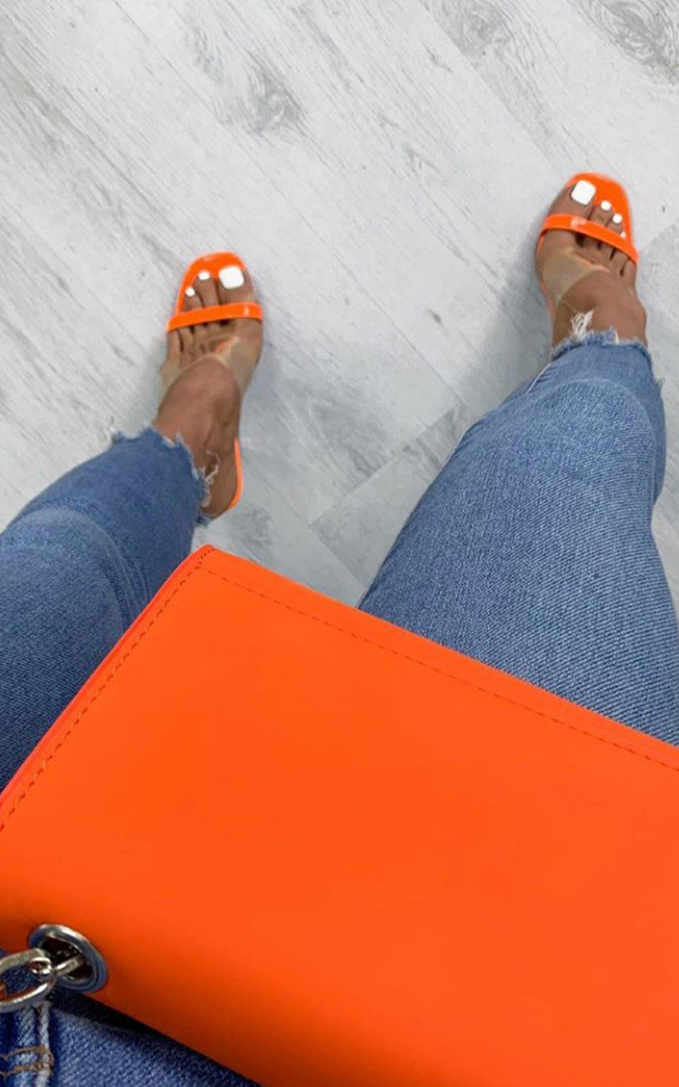 Ari Perspex Wedge Mule Heels Ari Perspex Wedge Mule Heels