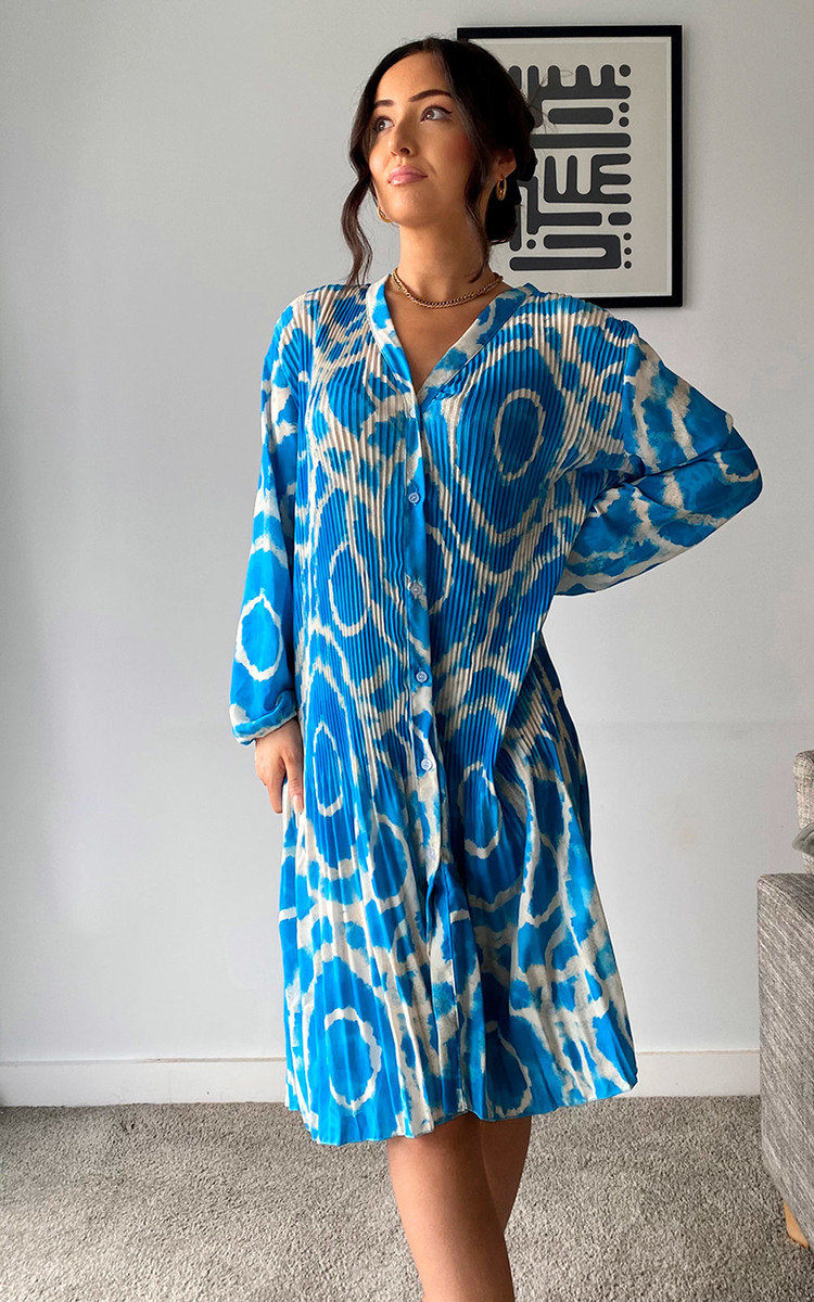 Aria Button Down Printed Midi Dress Aria Button Down Printed Midi Dress