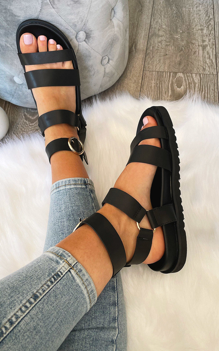 Aria Strappy Buckle Sandals Thumbnail