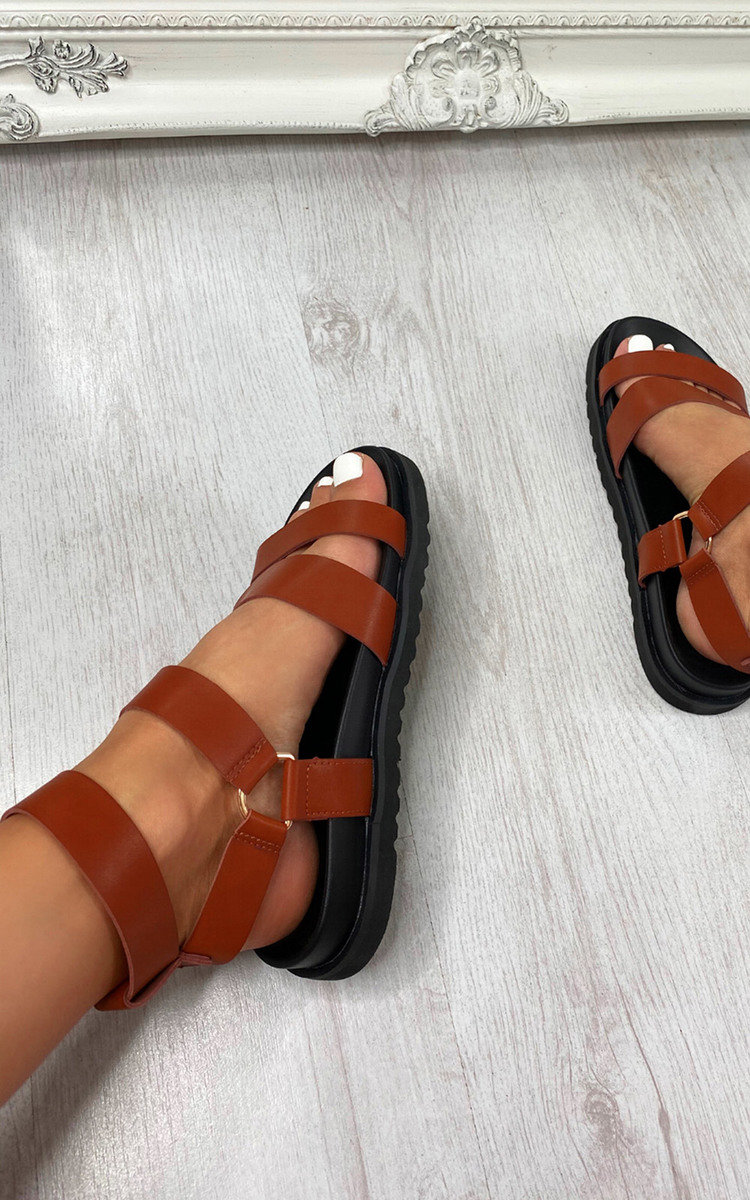 Aria Strappy Buckle Sandals Thumbnail