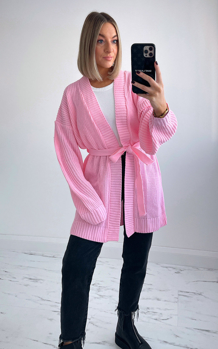 Aria Tie Front Knitted Cardigan Thumbnail Aria Tie Front Knitted Cardigan Thumbnail