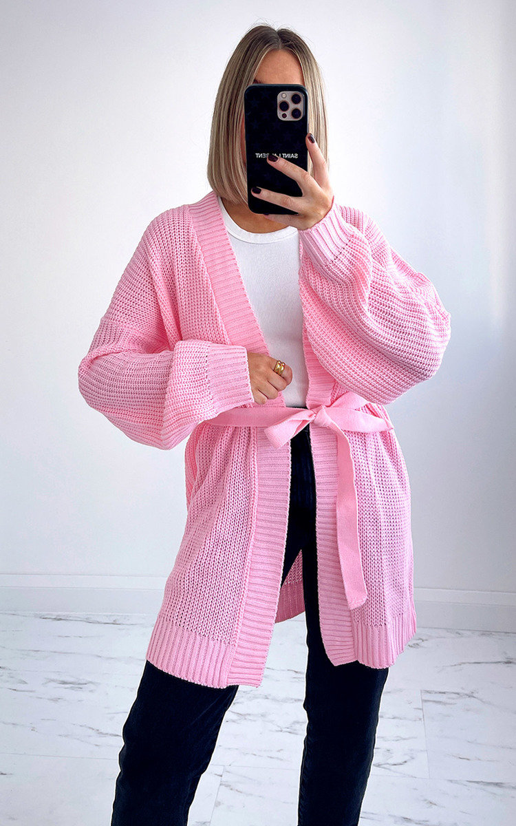 Aria Tie Front Knitted Cardigan Thumbnail Aria Tie Front Knitted Cardigan Thumbnail