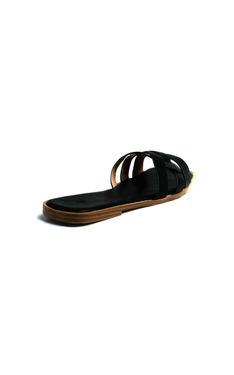 Arya Faux Leather Slip On Sandals Thumbnail