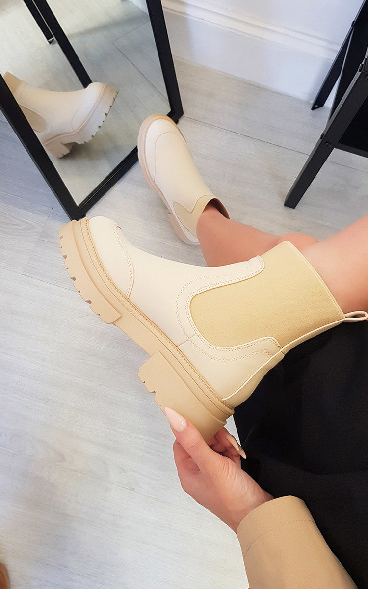 Arya Faux Leather Sock Ankle Boots Thumbnail Arya Faux Leather Sock Ankle Boots Thumbnail