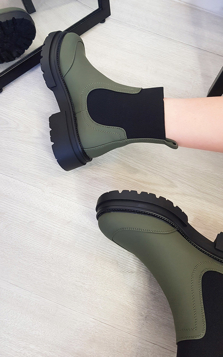 Arya Faux Leather Sock Ankle Boots Thumbnail Arya Faux Leather Sock Ankle Boots Thumbnail