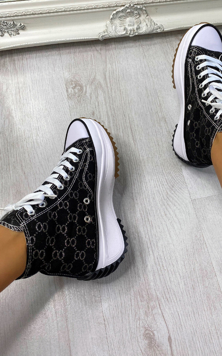 Asia Lace Up Chunky High Top Trainers Thumbnail Asia Lace Up Chunky High Top Trainers Thumbnail