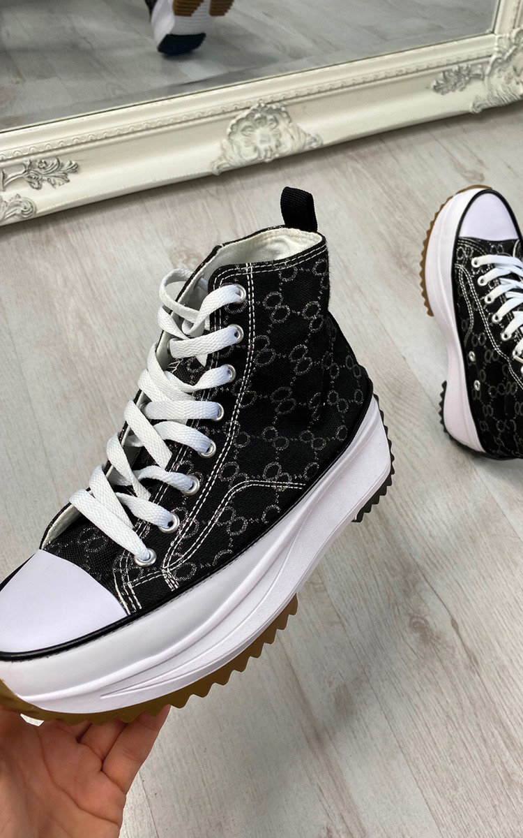 Asia Lace Up Chunky High Top Trainers Asia Lace Up Chunky High Top Trainers