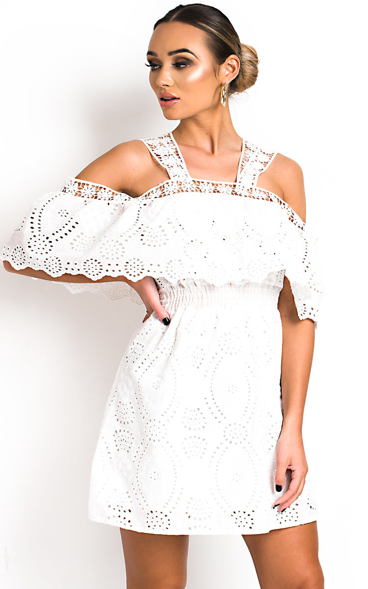 Aster Cold Shoulder Crochet Dress Thumbnail