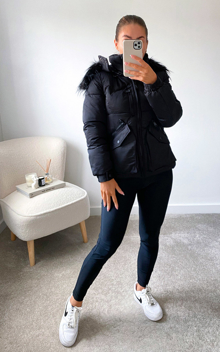 Aurora Padded Jacket with Faux Fur Hood Thumbnail Aurora Padded Jacket with Faux Fur Hood Thumbnail