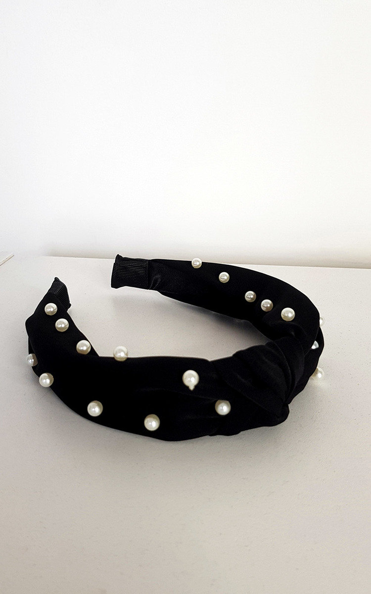 Ava Faux Pearl Tie Knot Hairband Thumbnail Ava Faux Pearl Tie Knot Hairband Thumbnail
