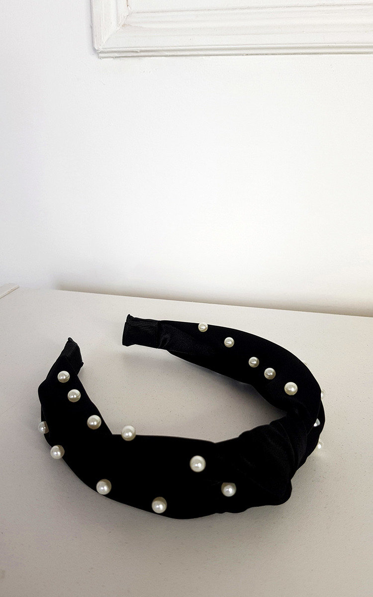 Ava Faux Pearl Tie Knot Hairband Thumbnail Ava Faux Pearl Tie Knot Hairband Thumbnail