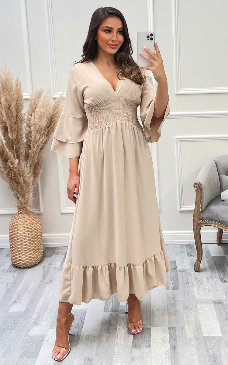 Ava Tiered Sleeve Maxi Dress